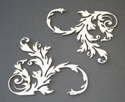 2CRAFTY CHIPBOARD PHOTO ADORNMENT FLOURISH SET 1